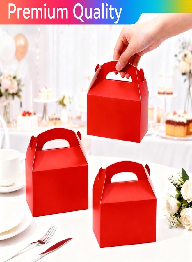 Bgtecho 24 Pack Gable Treat Boxes, 6.2 x 3.6 x 3.4 Inch Red Paper Gift Boxes, Party Favor Gable Box With Handle, Goodie Candy Box for Snacks Cookie Candy Birthday Wedding Party Supplies - Image 4